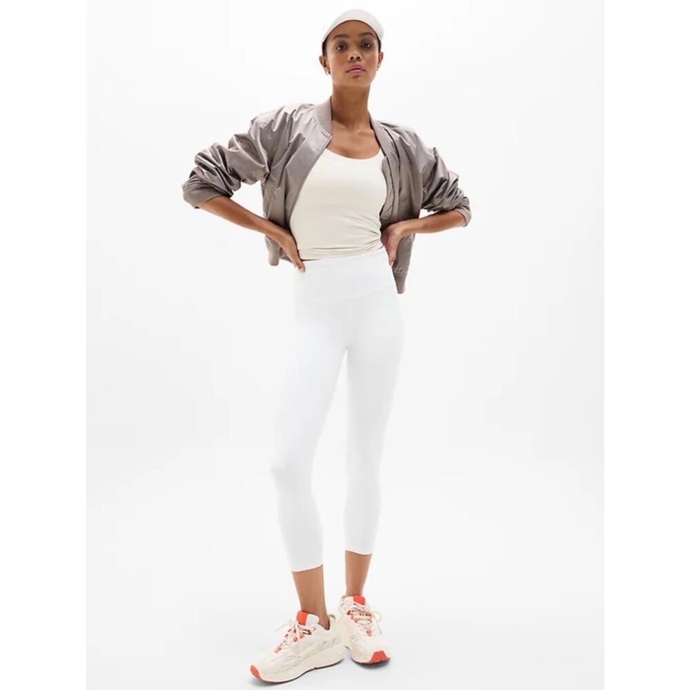 Athleta Ultra High Rise Elation 7/8 Tight Womens Size M Bright White Yoga EUC - Picture 3 of 8